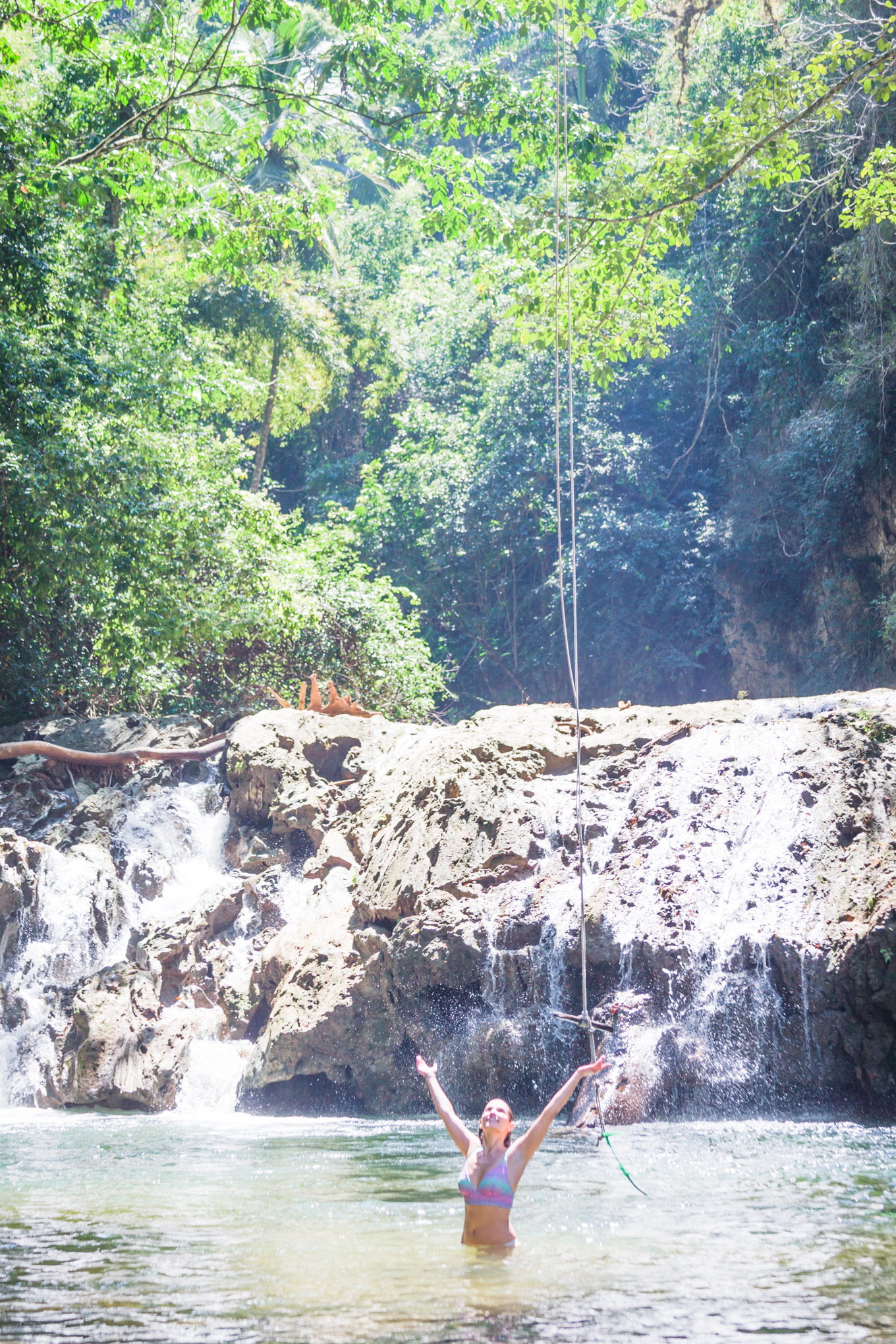 Dominican Tree House waterfall