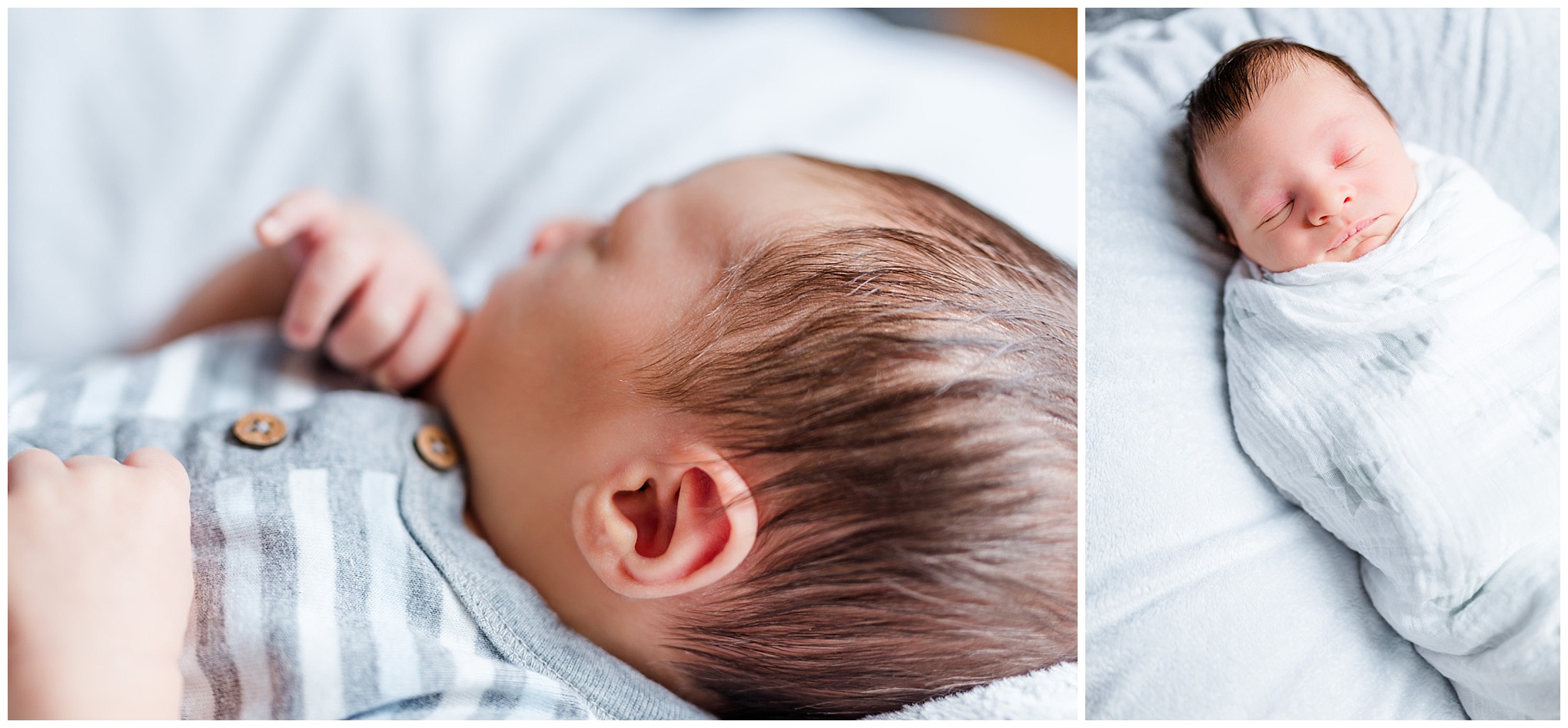 Georgetown newborn photos, baby ears, newborn baby, newborn, swaddled