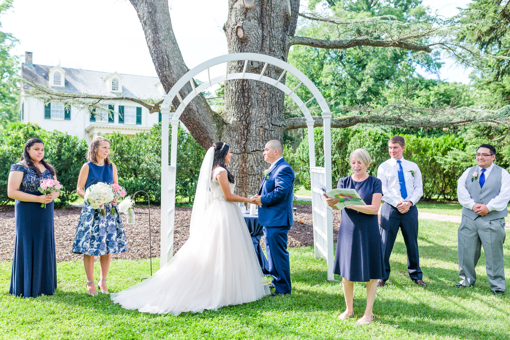 elegant Rust Manor House wedding, elegant bride and groom, outdoor wedding ceremony, Leesburg wedding