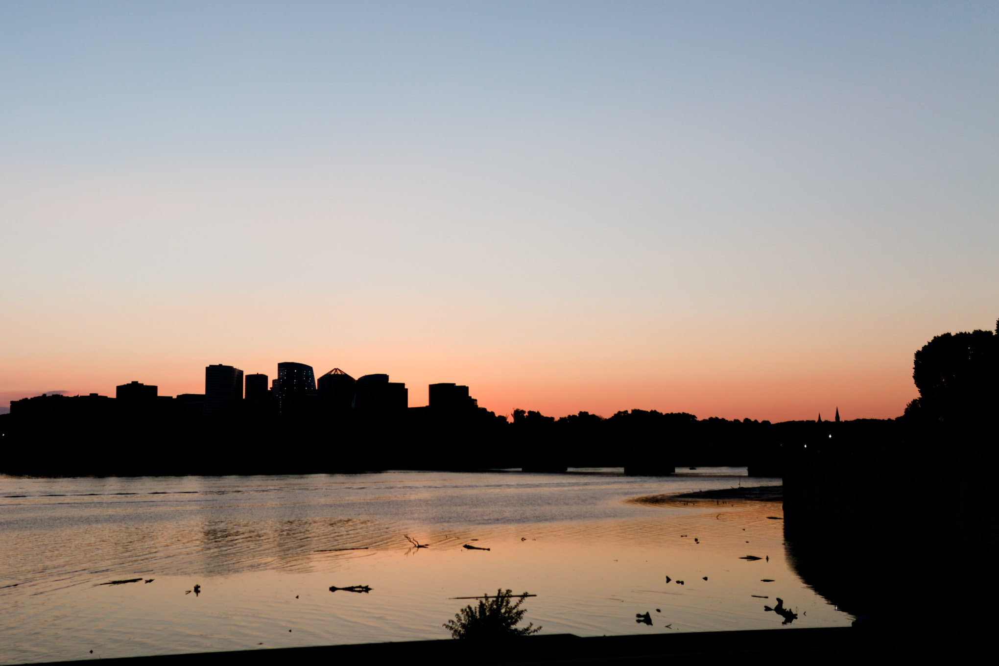 view, Arlington, VA, sunset, summer sunset, Potomac River