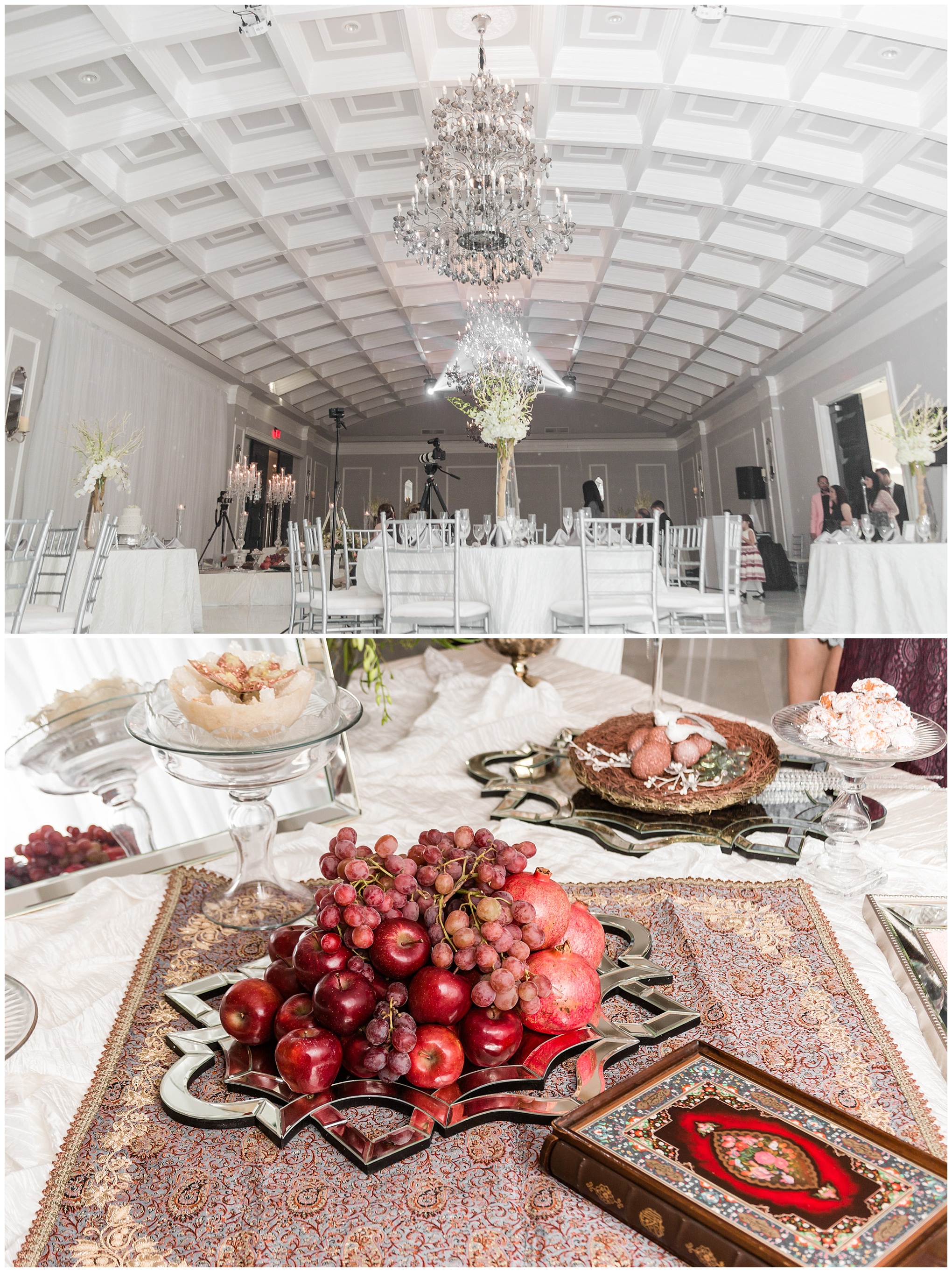 photography ready wedding venues, Bellevue Conference Center, Chantilly, white walls, white ceilings, wedding venue, northern VA, sofreh aghd, Persian wedding 