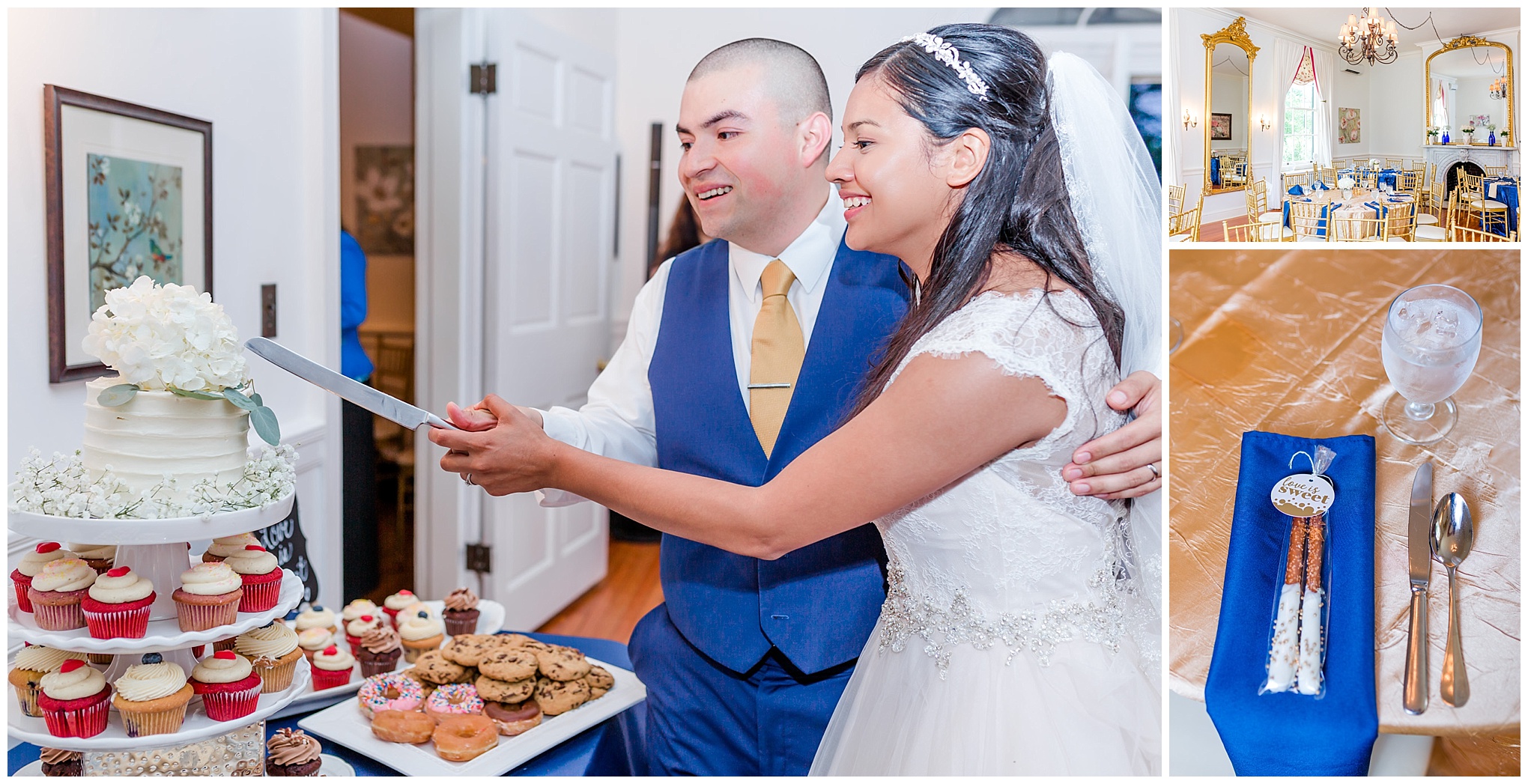 photography ready wedding venues, Rust Manor House, elegant wedding, Leesburg, VA, northern VA, wedding cake, cutting the cake, wedding dessert, bride and groom