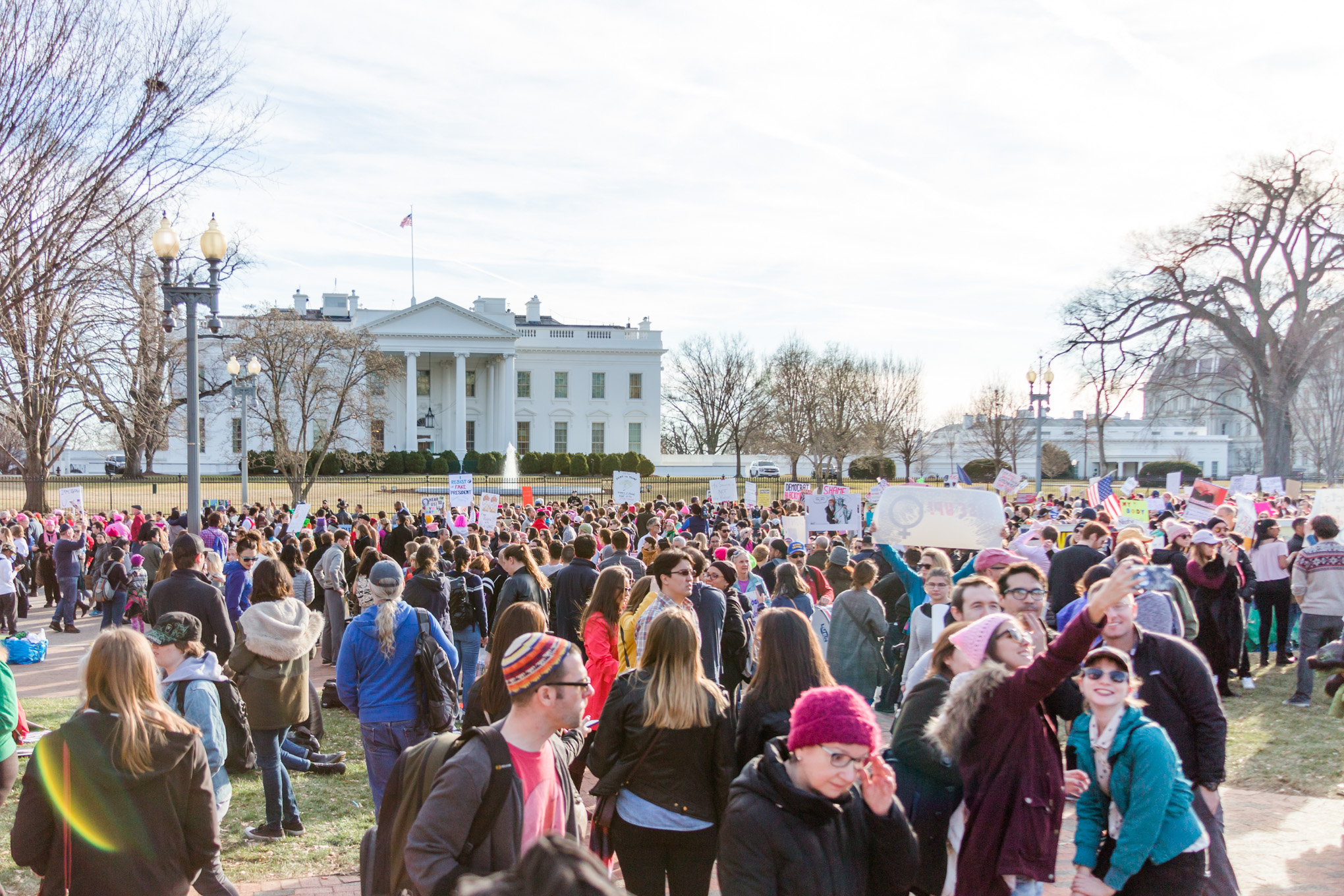 DC Women's March, Women's March, Washington, DC, photo journalism, January 2018, White House, crowds