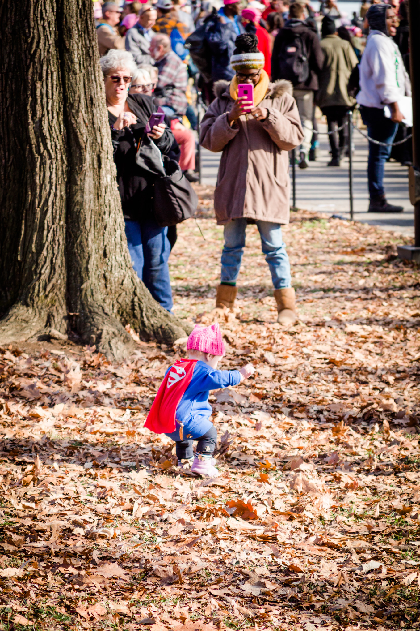 DC Women's March, Women's March, Washington, DC, photo journalism, January 2018, pussy hat, little girl