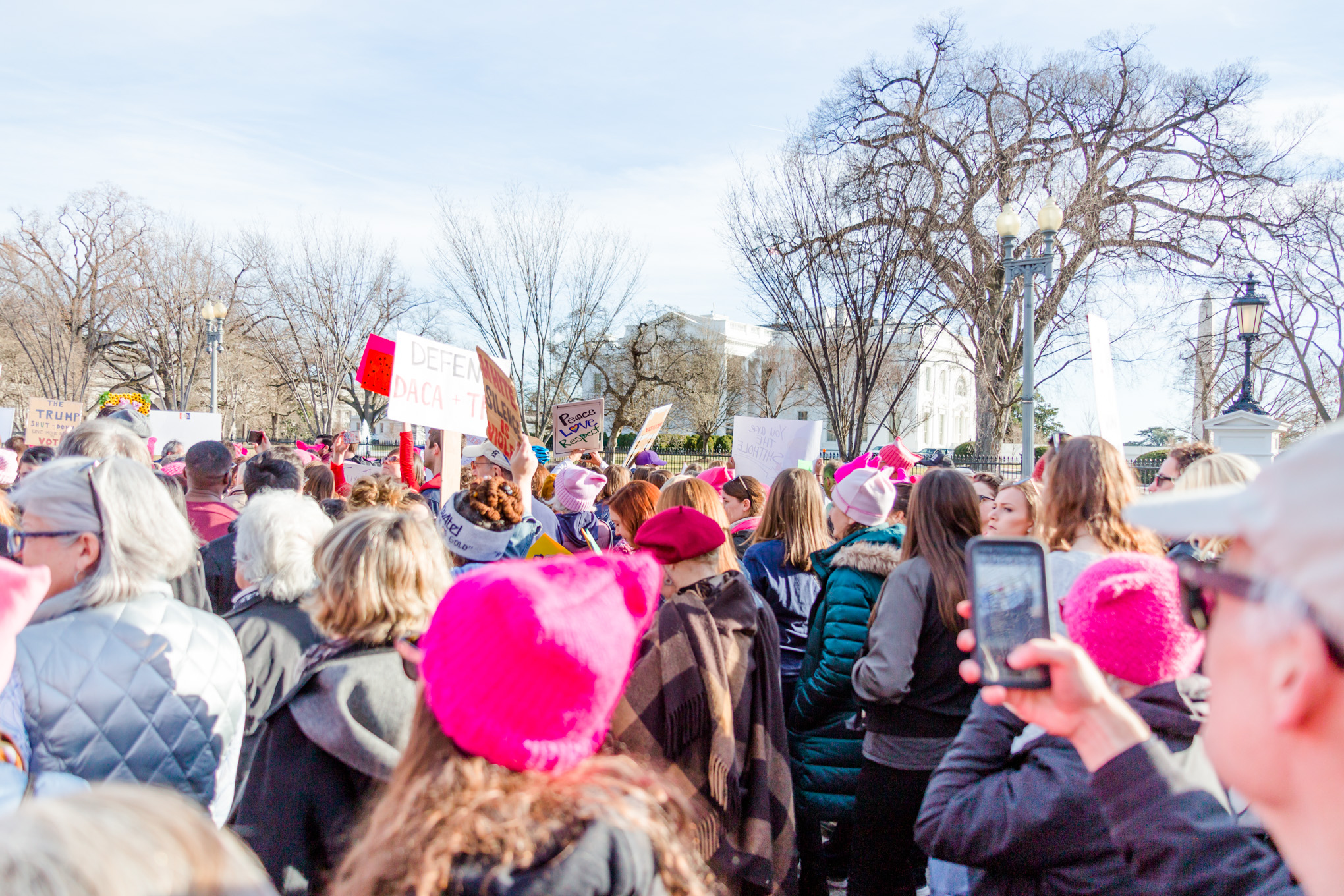 DC Women's March, Women's March, Washington, DC, photo journalism, January 2018, White House, protest