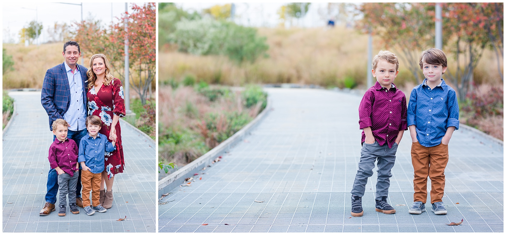 autumn Arlington family photos, family photos, family of four, Arlington, Arlington photographer, photo shoot style guide, style guide, chambray shirt, twins, fraternal twins, twin boys, coordinating family