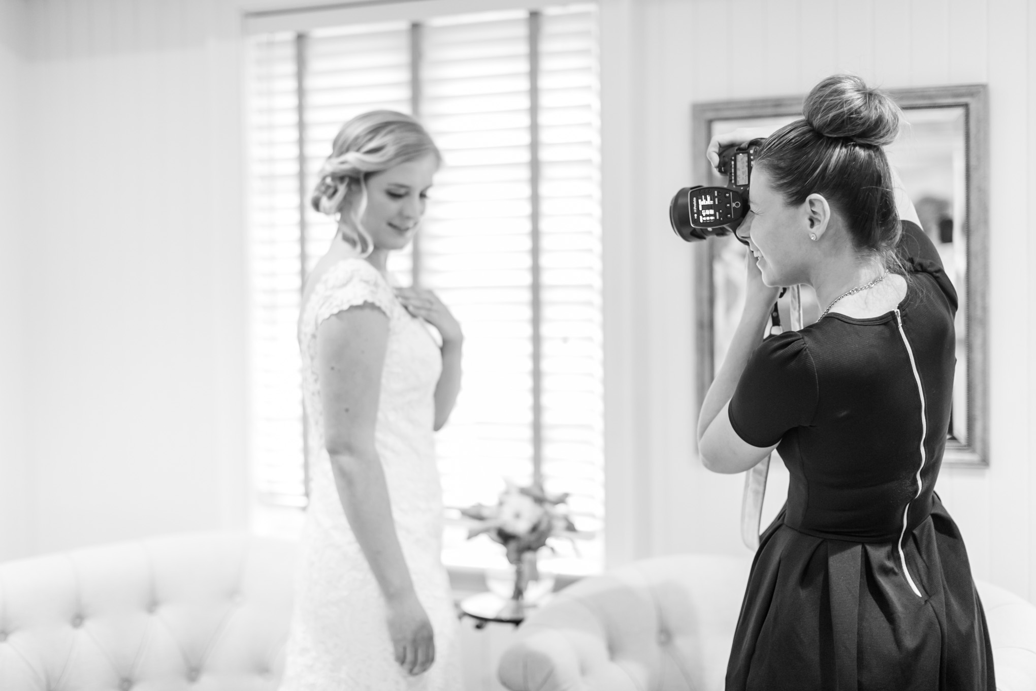 client experience, wedding photography, wedding photography investment, wedding photographer, Virginia wedding photographer, Maryland wedding photographer, behind the scenes, photographer taking photos, black and white photo