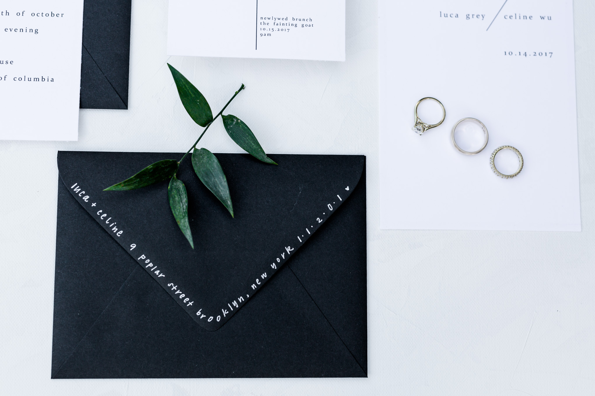 tangible takeaways, Arlington, northern Virginia, natural light wedding photography, outdoor wedding, elegant wedding, elegant wedding details, black envelopes, white writing, calligraphy, wedding invitations, elegant wedding invitations, Alchemy Calligraphy and Design, Elizabeth Carberry