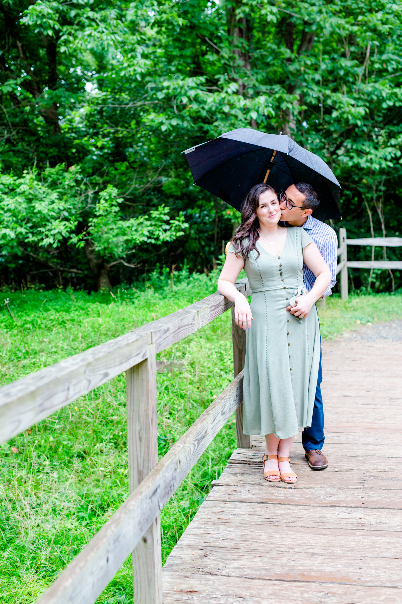 Great Falls Park engagement photos, Great Falls Park, Great Falls Virginia, national park, Great Falls, Great Falls engagement photos, Virginia engagement photos, Virginia engagement photographer, Rachel E.H. Photography, engaged couple, engagement session style, outdoorsy engagement photos, hiking engagement photos, couple standing under umbrella