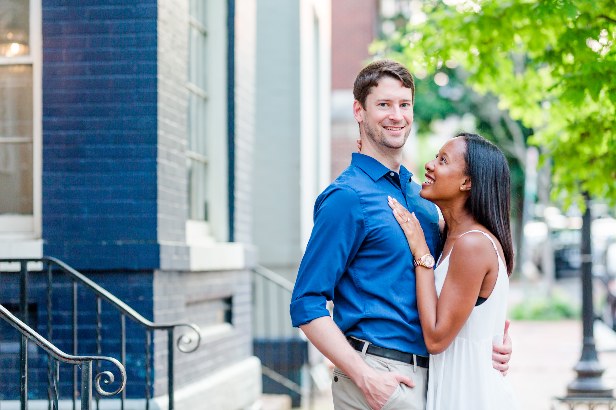 spring Georgetown engagement photos, Georgetown DC. engagement photos, Georgetown engagement photos, D.C. engagement photos, spring engagement photos, Georgetown University engagement photos, Georgetown University, spring portraits, engagement portrraits, engagement session style, summer engagement photos, Rachel E.H. Photography, engaged couple