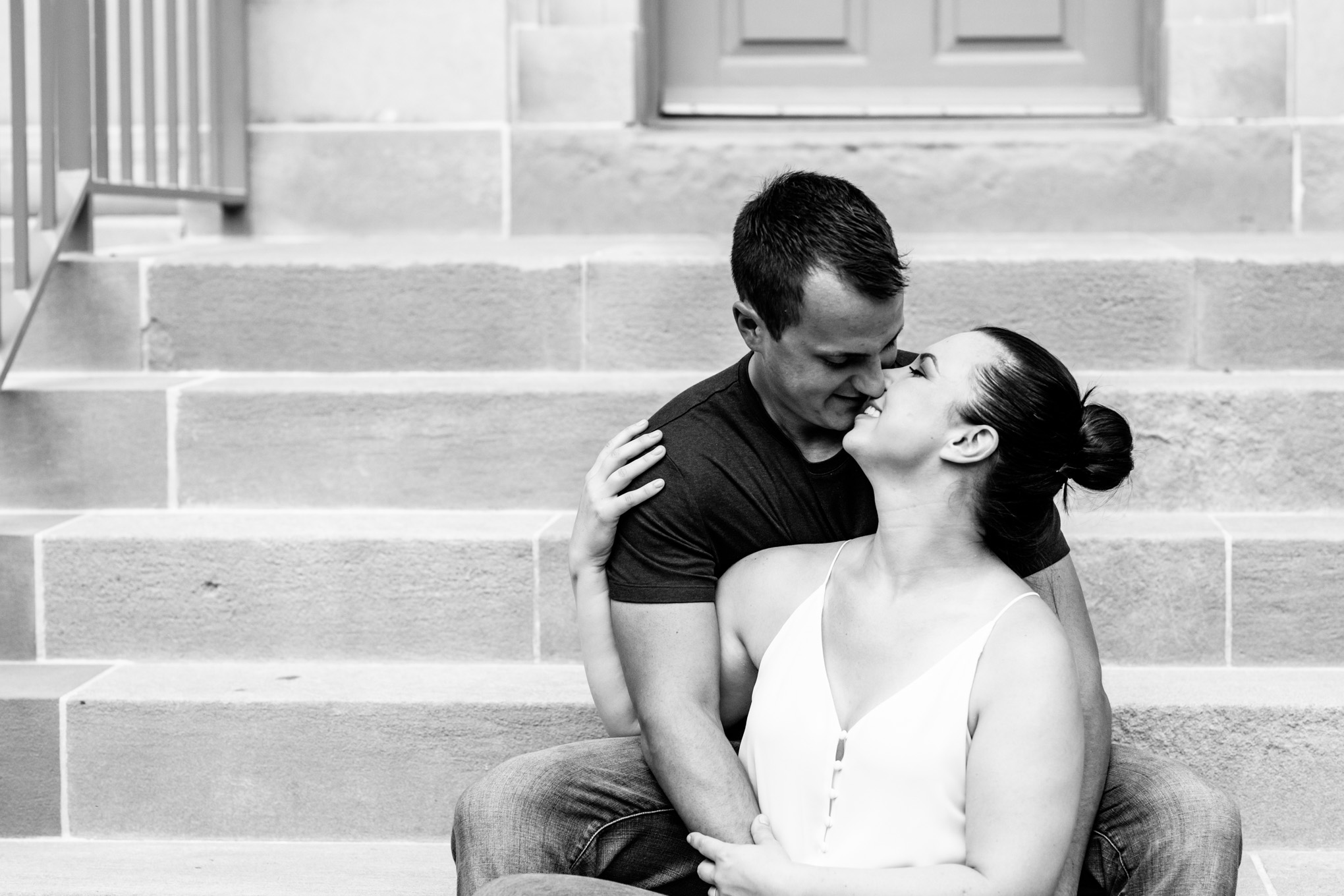 Carlyle House engagement photos, Carlyle House, Alexandria engagement photos, Old Town Alexandria engagement photos, Old Town Alexandria, Alexandria engagement photos, Alexandria Virginia, classic engagement photos, historic homes engagement photos, casual engagement photos, Rachel E.H. Photography, black and white engagement photos