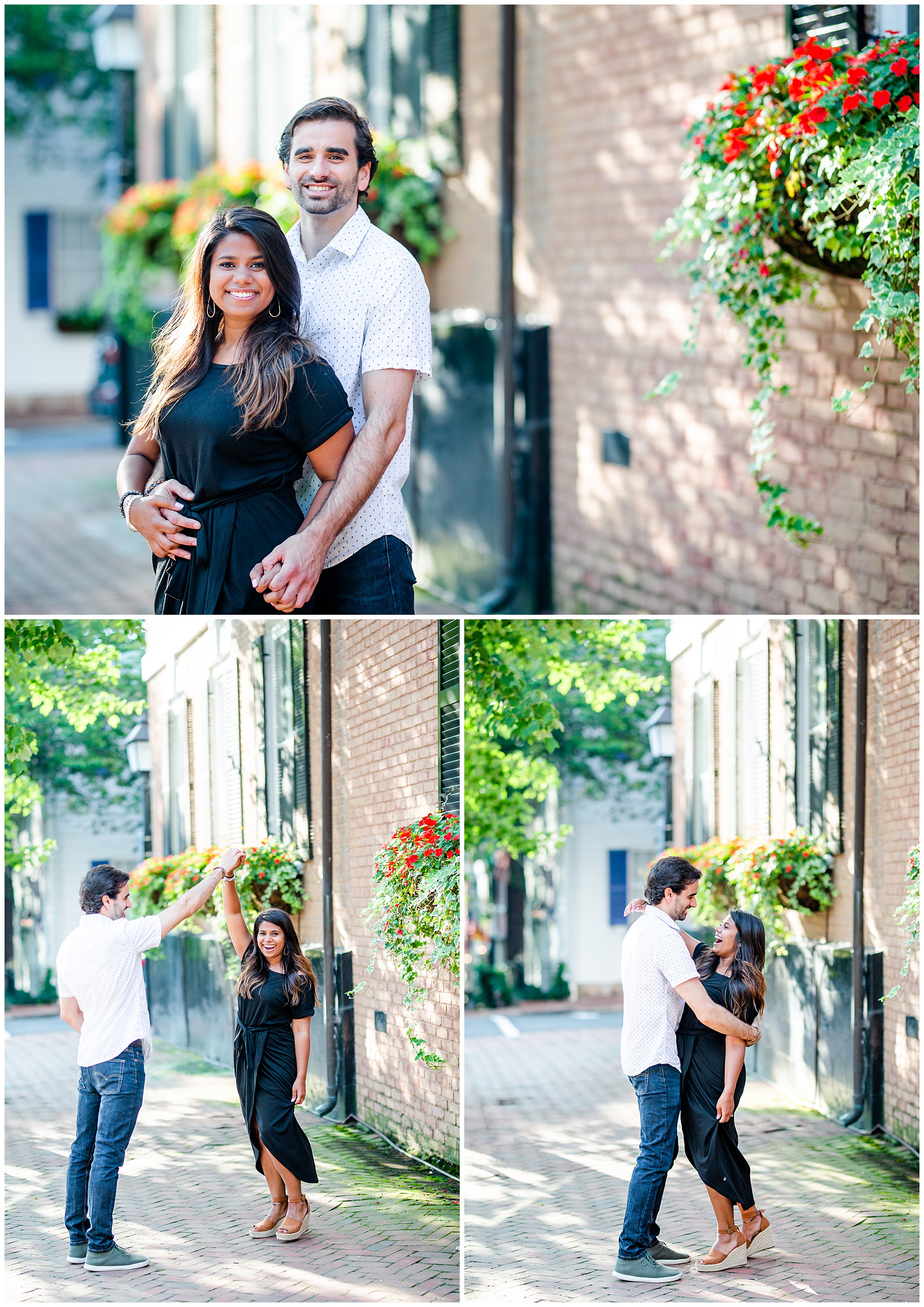 Old Town Alexandria engagement photos, Alexandria engagement photos, Old Town Alexandria photos, Old Town Alexandria, Alexandria engagement photos, Alexandria Virginia, classic engagement photos, historic town engagement photos, engagement photos, Rachel E.H. Photography, couple dancing