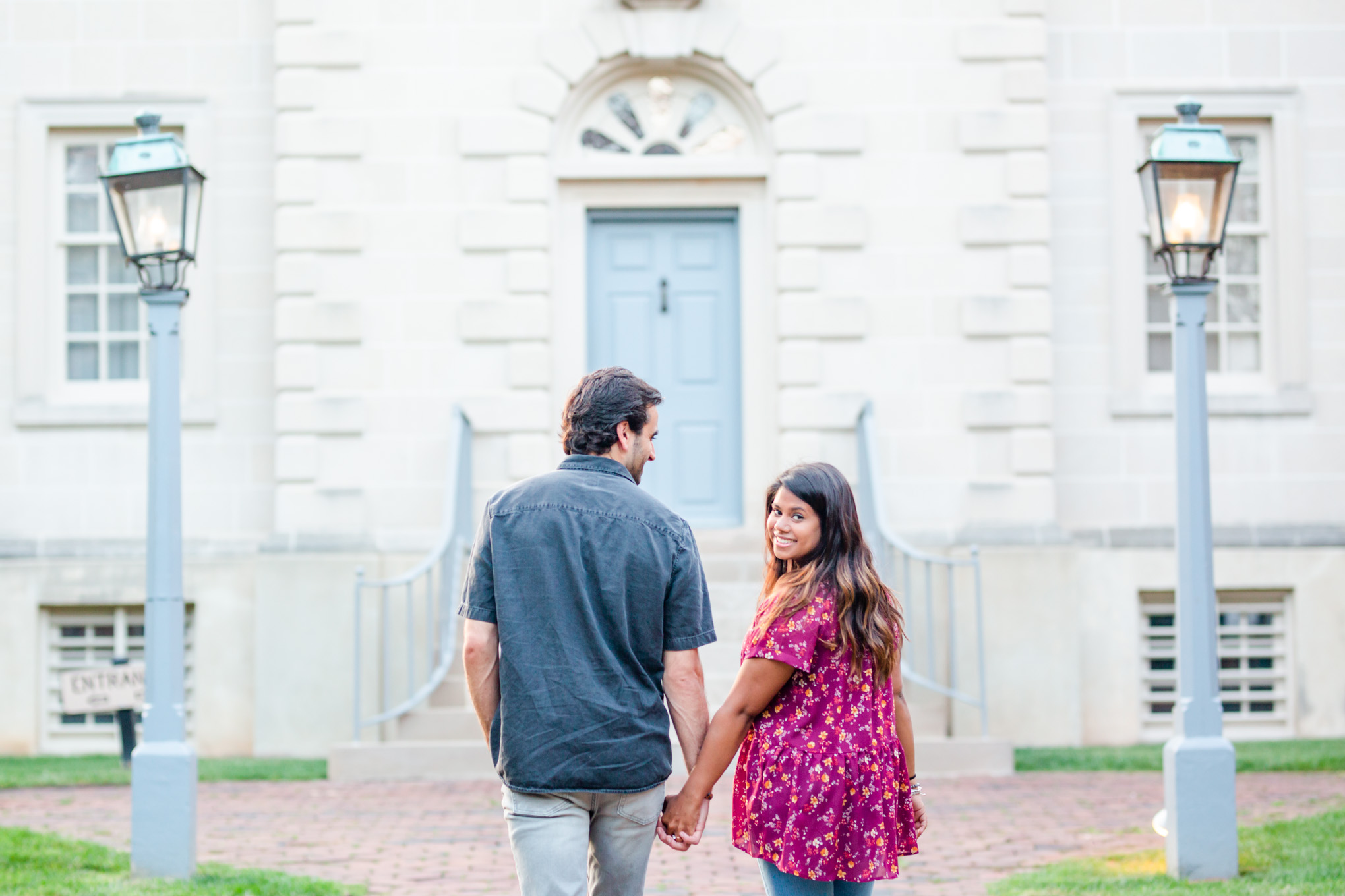 Old Town Alexandria engagement photos, Alexandria engagement photos, Old Town Alexandria photos, Old Town Alexandria, Alexandria engagement photos, Alexandria Virginia, classic engagement photos, historic town engagement photos, engagement photos, Rachel E.H. Photography, Carlyle House engagement photos, couple walking