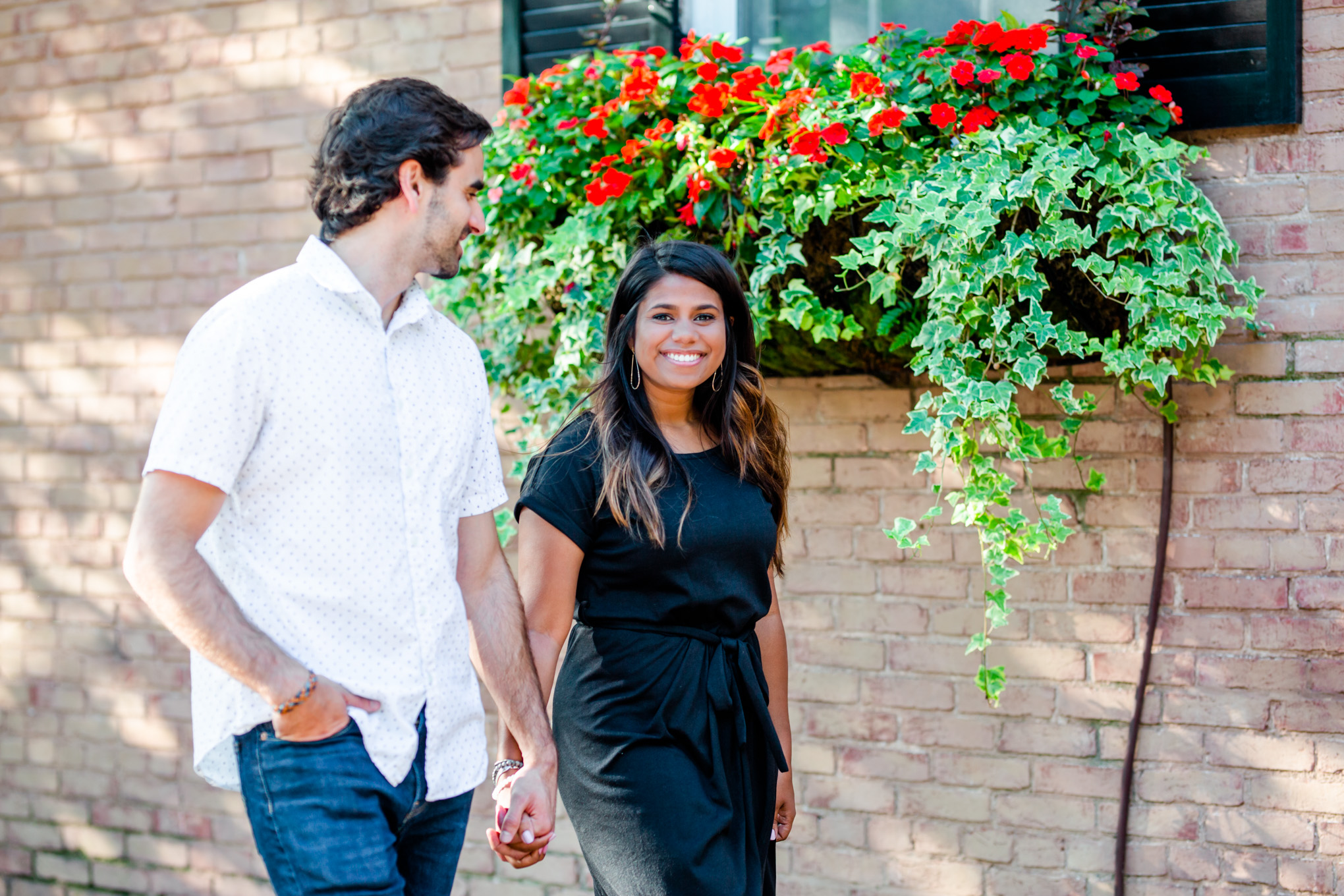 Old Town Alexandria engagement photos, Alexandria engagement photos, Old Town Alexandria photos, Old Town Alexandria, Alexandria engagement photos, Alexandria Virginia, classic engagement photos, historic town engagement photos, engagement photos, Rachel E.H. Photography, couple walking