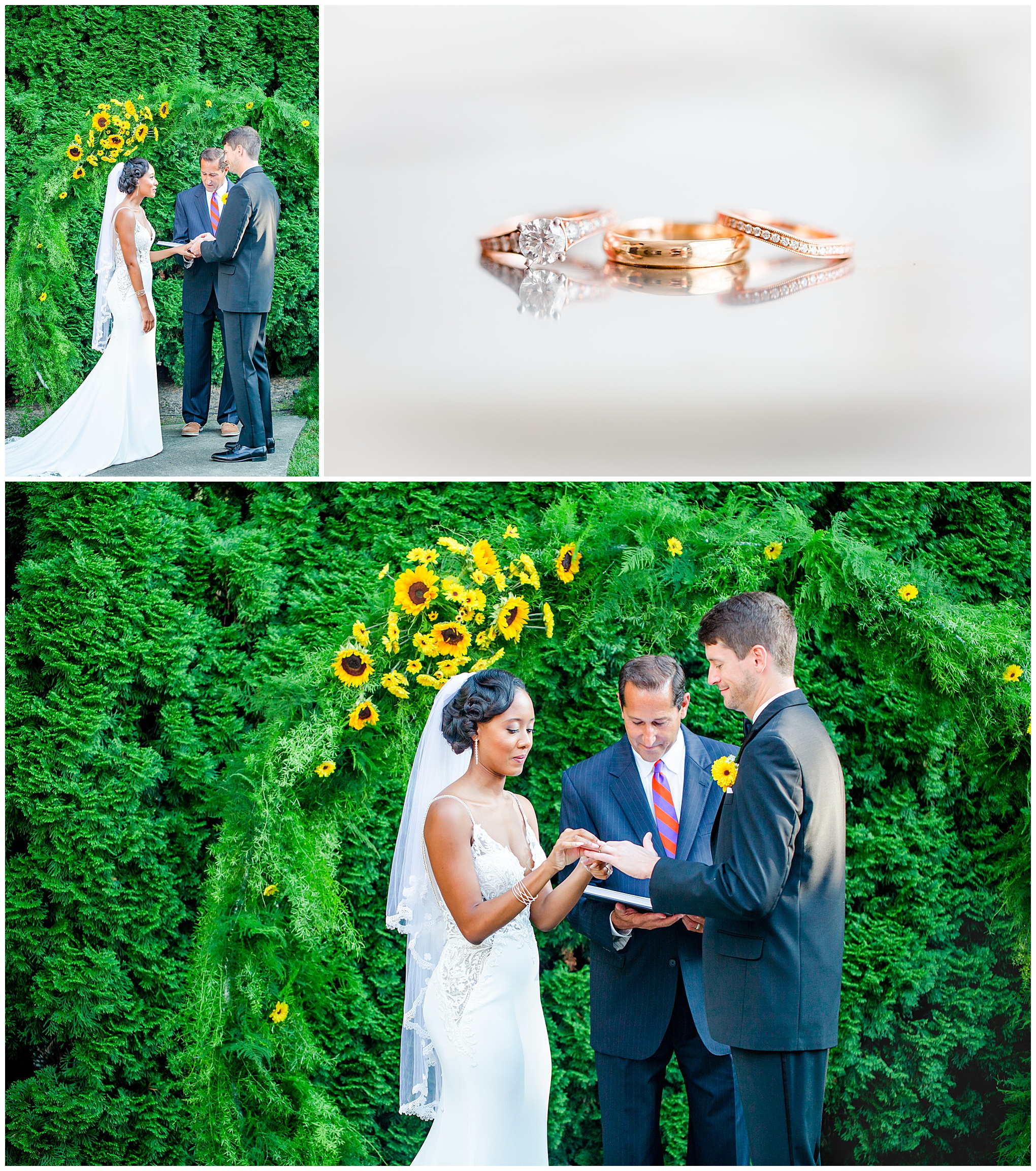 summer mansion at valley country club wedding, Maryland wedding, MD wedding, Maryland wedding photographer, summer wedding, summer wedding inspiration, Baltimore wedding photographer, DC wedding photographer, country club wedding, yellow aesthetic, Rachel E.H. Photography, rings exchange