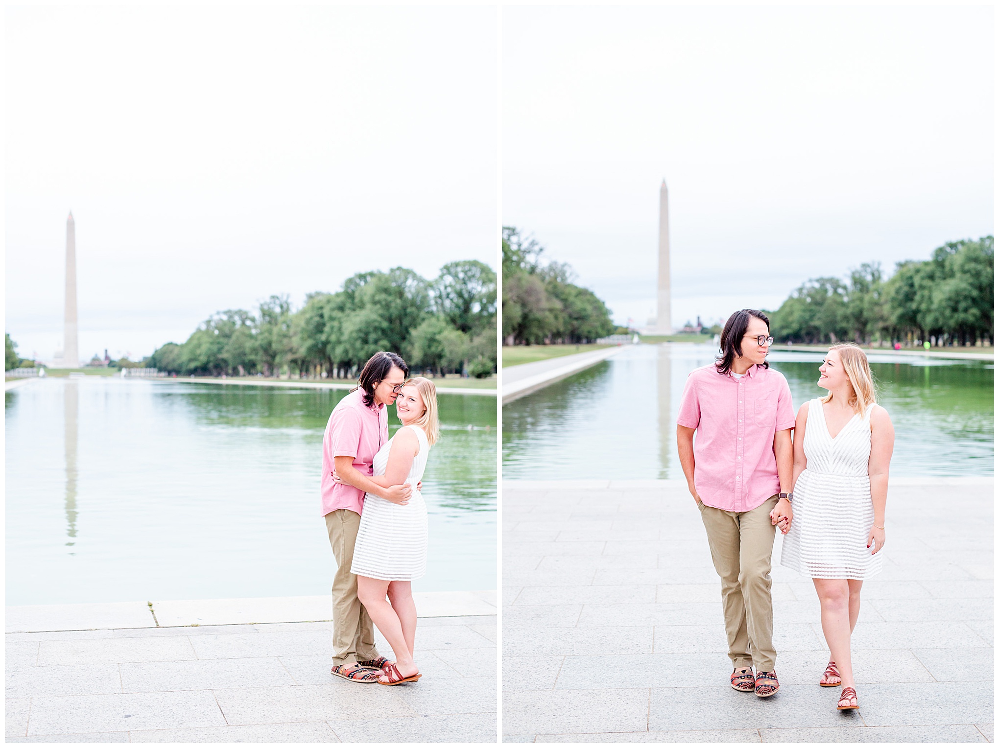 Lincoln Memorial suprise proposal, National Mall proposal, reflecting pool, Lincoln Memorial portraits, National Mall portraits, engagement photos, proposal portraits, surprise proposal photos, Rachel E.H. Photography, D.C. portraits, Virginia wedding photographer, Maryland wedding photographer, Baltimore wedding photographer, D.C. wedding photographer, couple walking together
