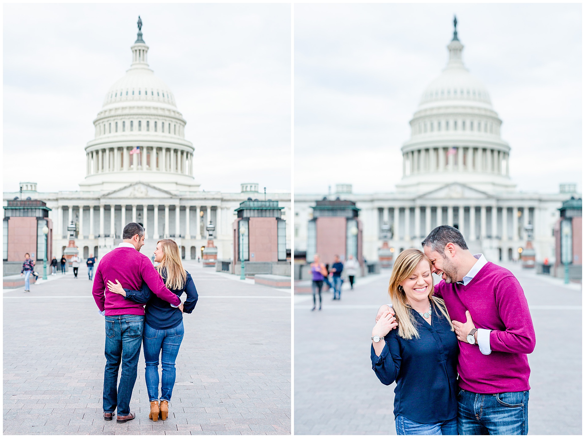 casual Capitol Hill engagement photos, engagement photos, Capitol Hill D.C., D.C. engagement photos, D.C. wedding photographer, D.C. engagement photographer, Rachel E.H. Photography, autumn engagement photos, casual engagement sessioon outfits, engagement session outfits, engaged couple, D.C. couple, Capitol dome