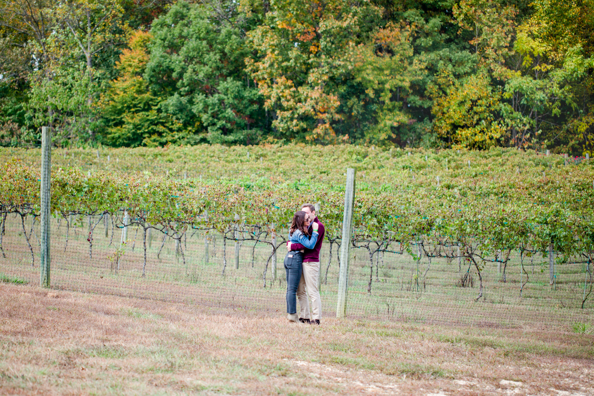 Running Hare Vineyard surprise proposal, Maryland winery, Maryland proposal photographer, D.C. proposal photographer, Maryland engagement, surprise proposal, Running Hare Vineyard proposal, Running Hare Vineyard, D.C. wedding photographer, Rachel E.H. Photography, autumn proposal, autumn surprise proposal, couple hugging
