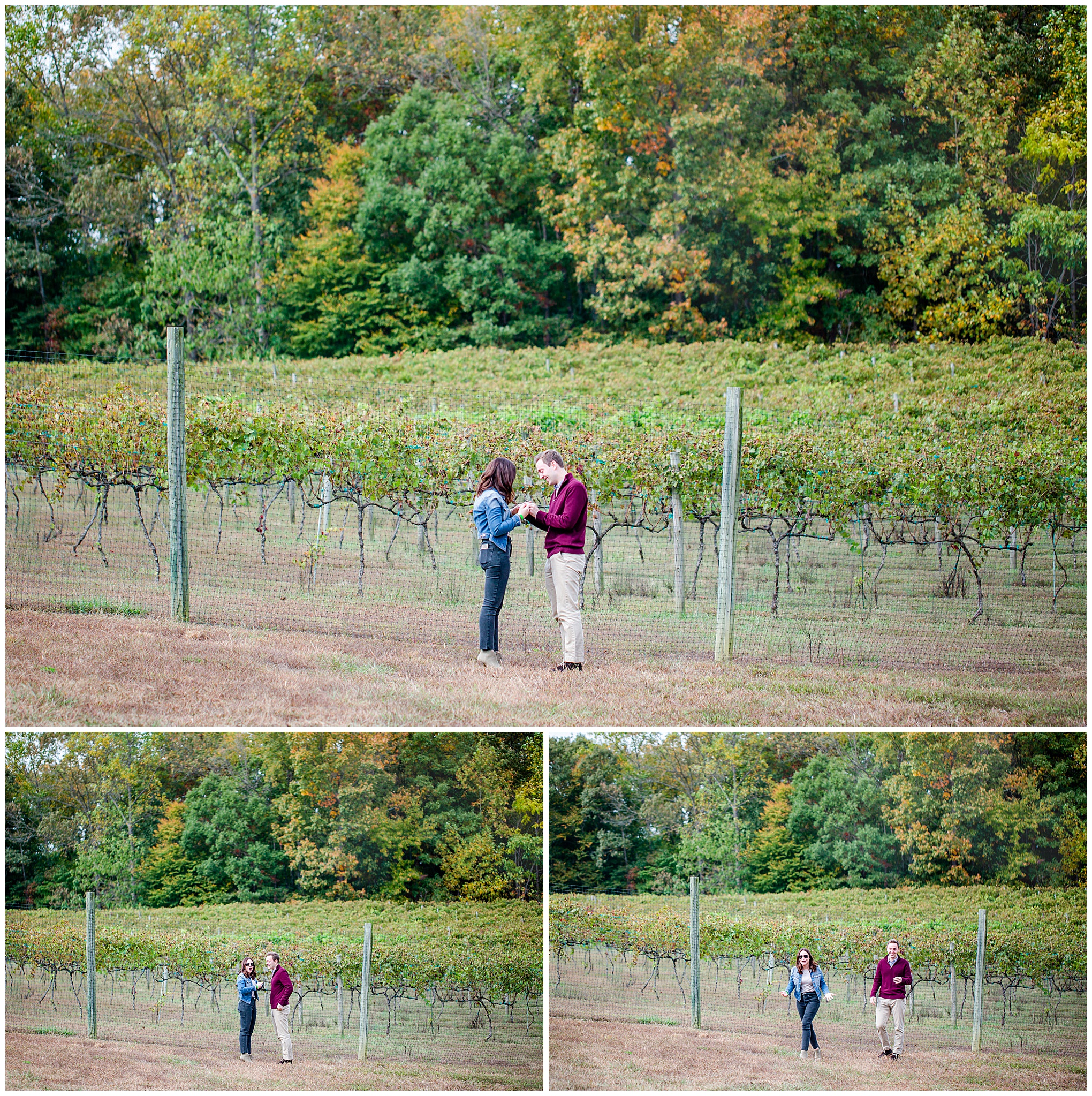 Running Hare Vineyard surprise proposal, Maryland winery, Maryland proposal photographer, D.C. proposal photographer, Maryland engagement, surprise proposal, Running Hare Vineyard proposal, Running Hare Vineyard, D.C. wedding photographer, Rachel E.H. Photography, autumn proposal, autumn surprise proposal, autumn scenery