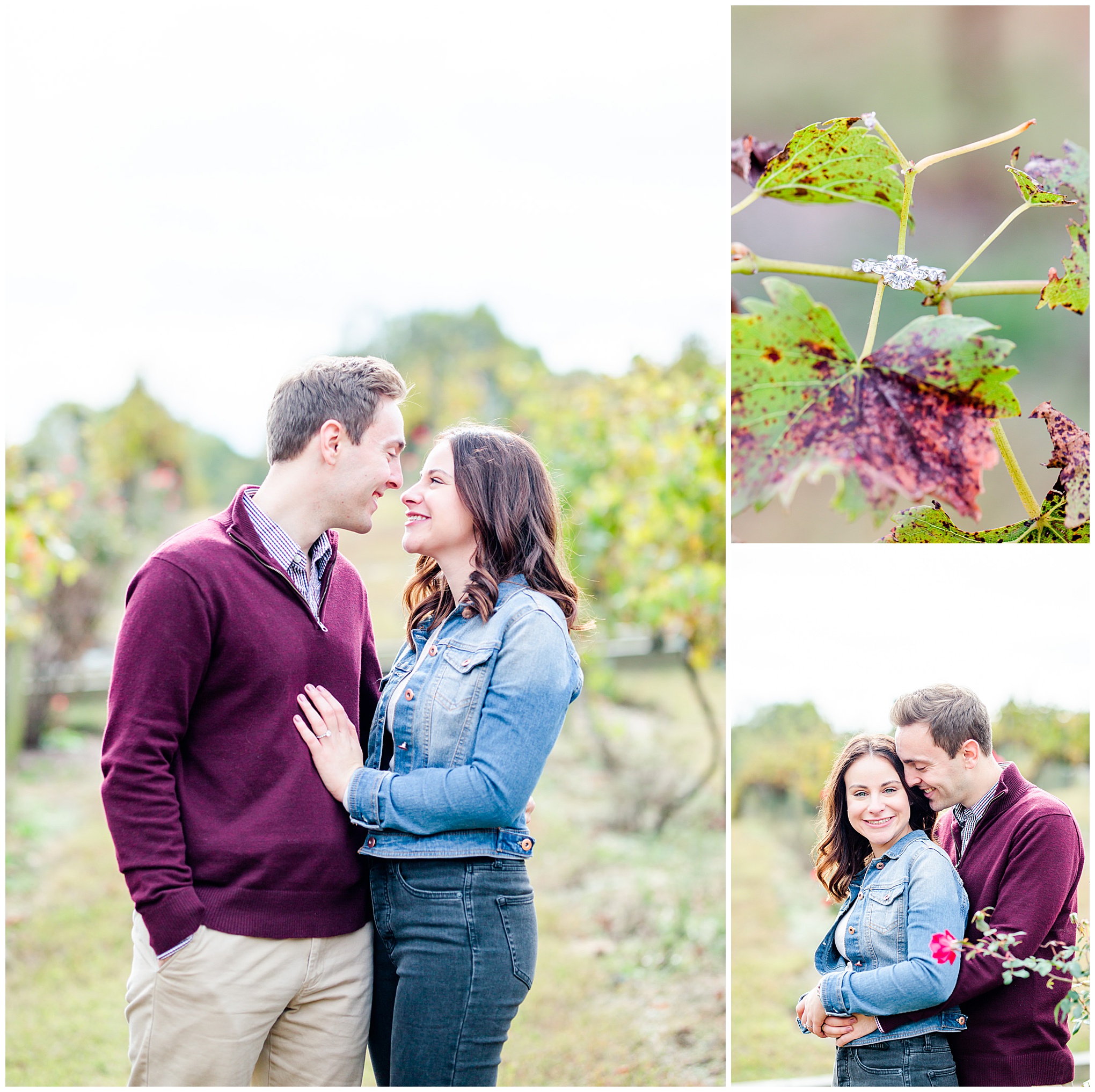 Running Hare Vineyard surprise proposal, Maryland winery, Maryland proposal photographer, D.C. proposal photographer, Maryland engagement, surprise proposal, Running Hare Vineyard proposal, Running Hare Vineyard, D.C. wedding photographer, Rachel E.H. Photography, autumn proposal, autumn surprise proposal, vineyard portraits, diamond engagement ring
