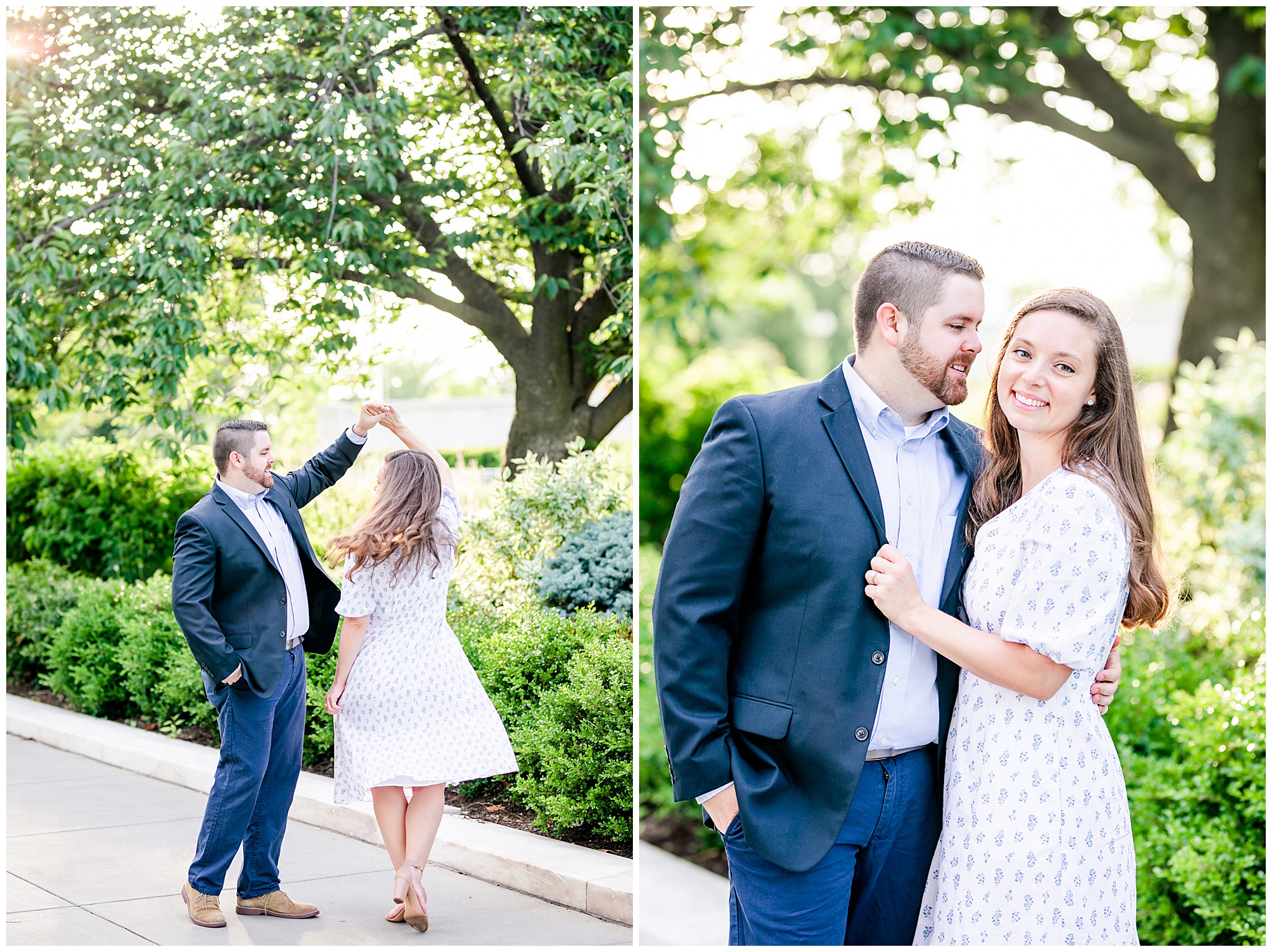 Capitol Hill engagement session, Capitol Hill portraits, D.C. engagement photography, D.C. engagement photographer, D.C. Capitol Hill D.C., DC photography, engagement photography, Rachel E.H. Photography, classic engagement photos, spring engagement photos, couple dancing