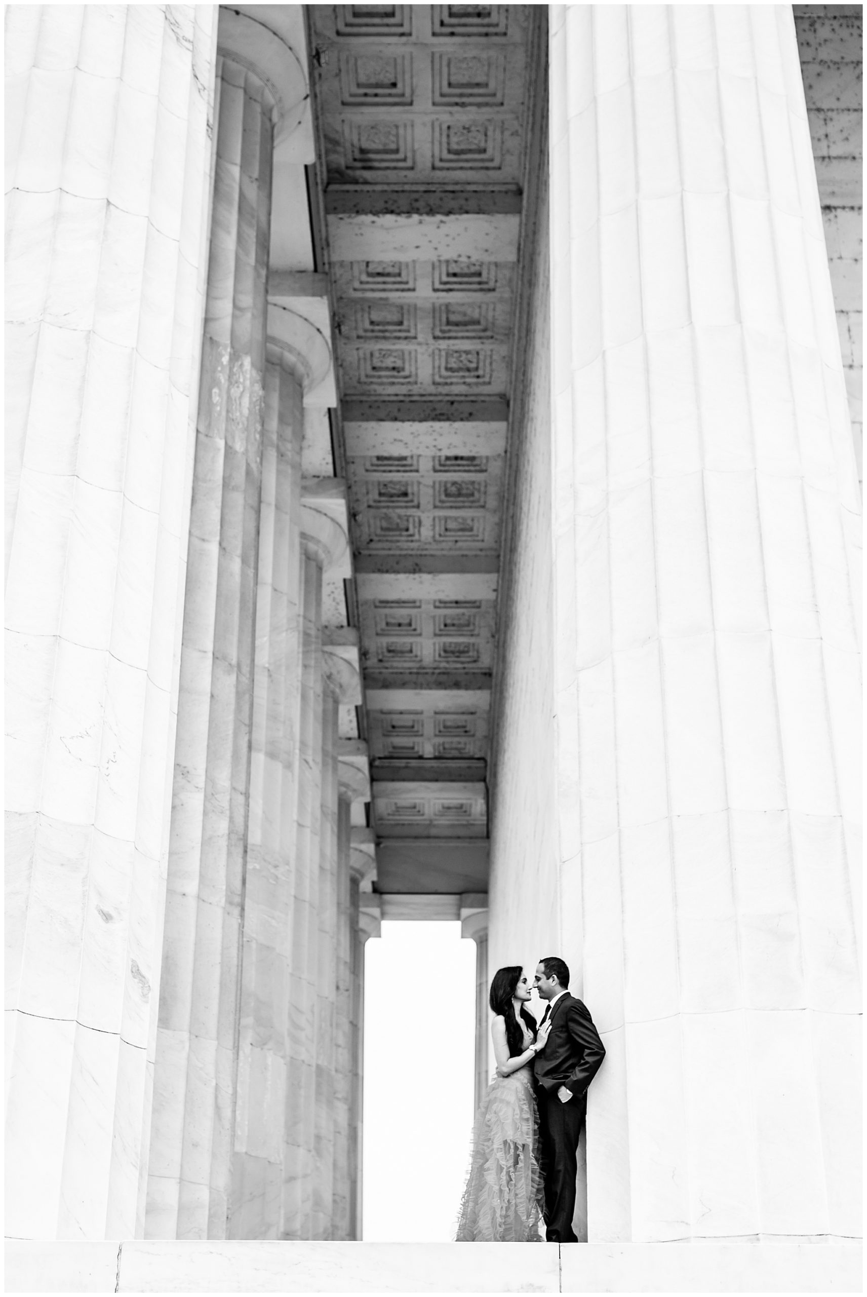 formal Lincoln Memorial family photos, formal family portraits, Lincoln Memorial portraits, Washington DC family photos, National Mall portraits, Rachel E.H. Photography, formal family photos, DC photographer, black and white anniversary photos