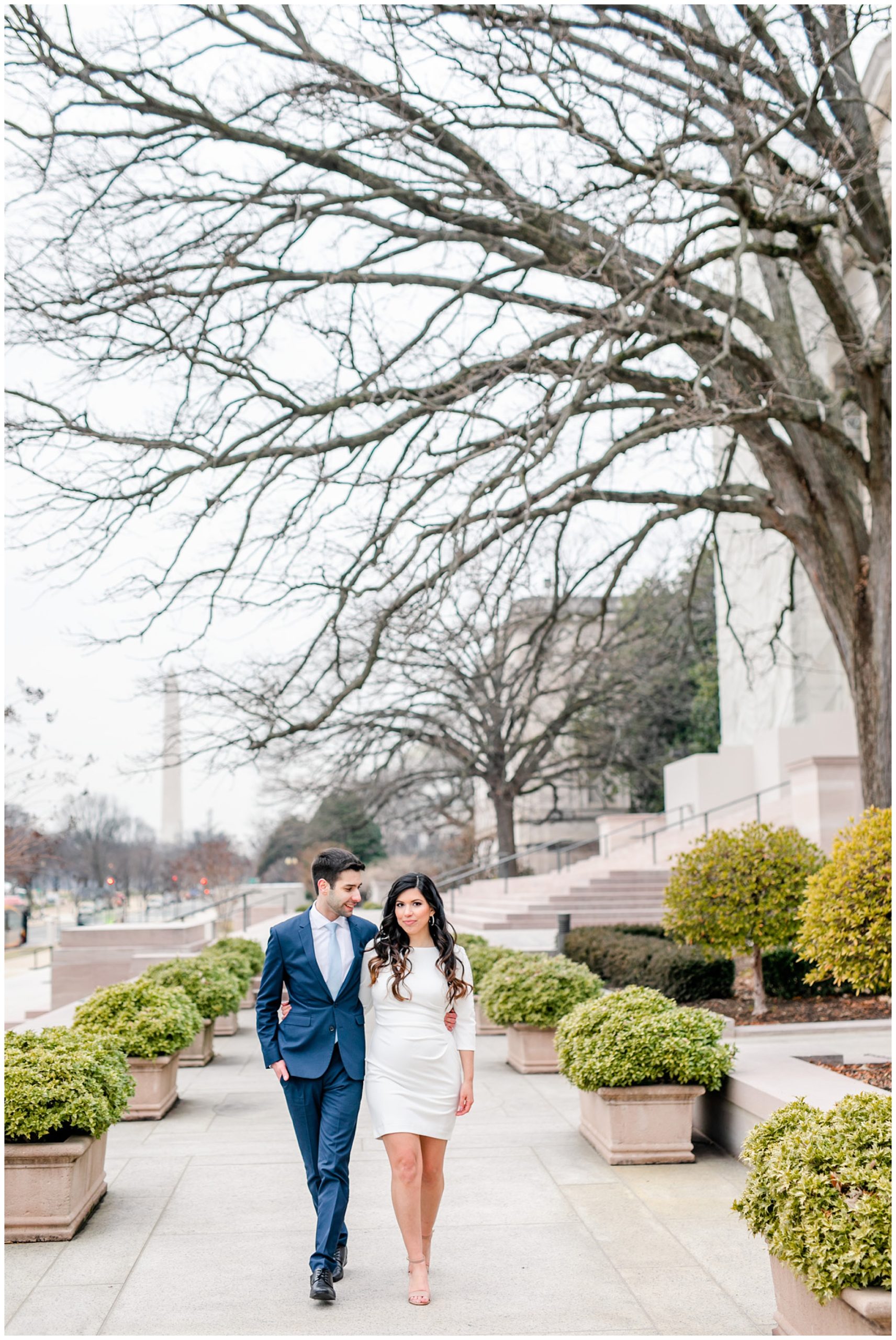 winter National Mall elopement, DC elopement, DC elopement photographer, DC wedding photographer, DC wedding portraits, National mall portraits, National Mall elopement, Rachel E.H. Photography, Capitol Hill, newlywed portraits, Washington Monument, National Gallery of Art