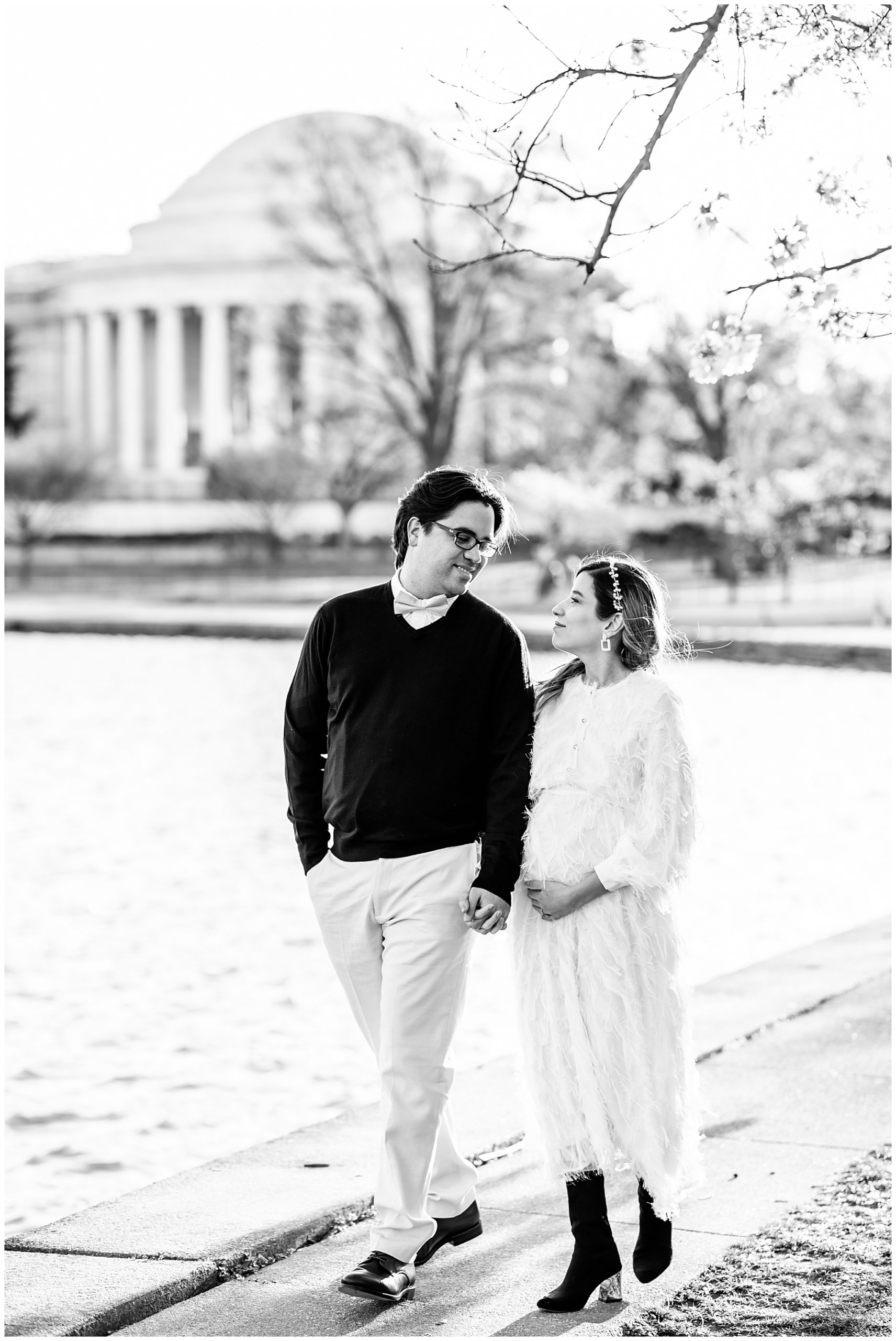 spring cherry blossoms maternity photos, spring portraits, spring maternity photos, Rachel E.H. Photography, spring in DC, DC maternity photos, DC portraits, DC maternity photography, DC wedding photographer, fashionable maternity photos, black and white maternity photos