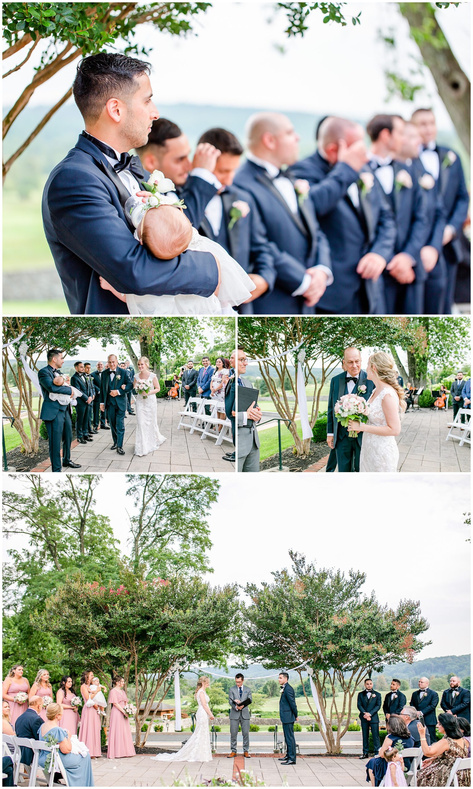 mid-summer Hayfields Country Club, Hunt Valley wedding, Baltimore wedding photographer, Rachel E.H. Photography, DC wedding photographer, summer wedding, pink and navy aesthetic, Washington DC wedding photography, Baltimore wedding photography, wedding processional
