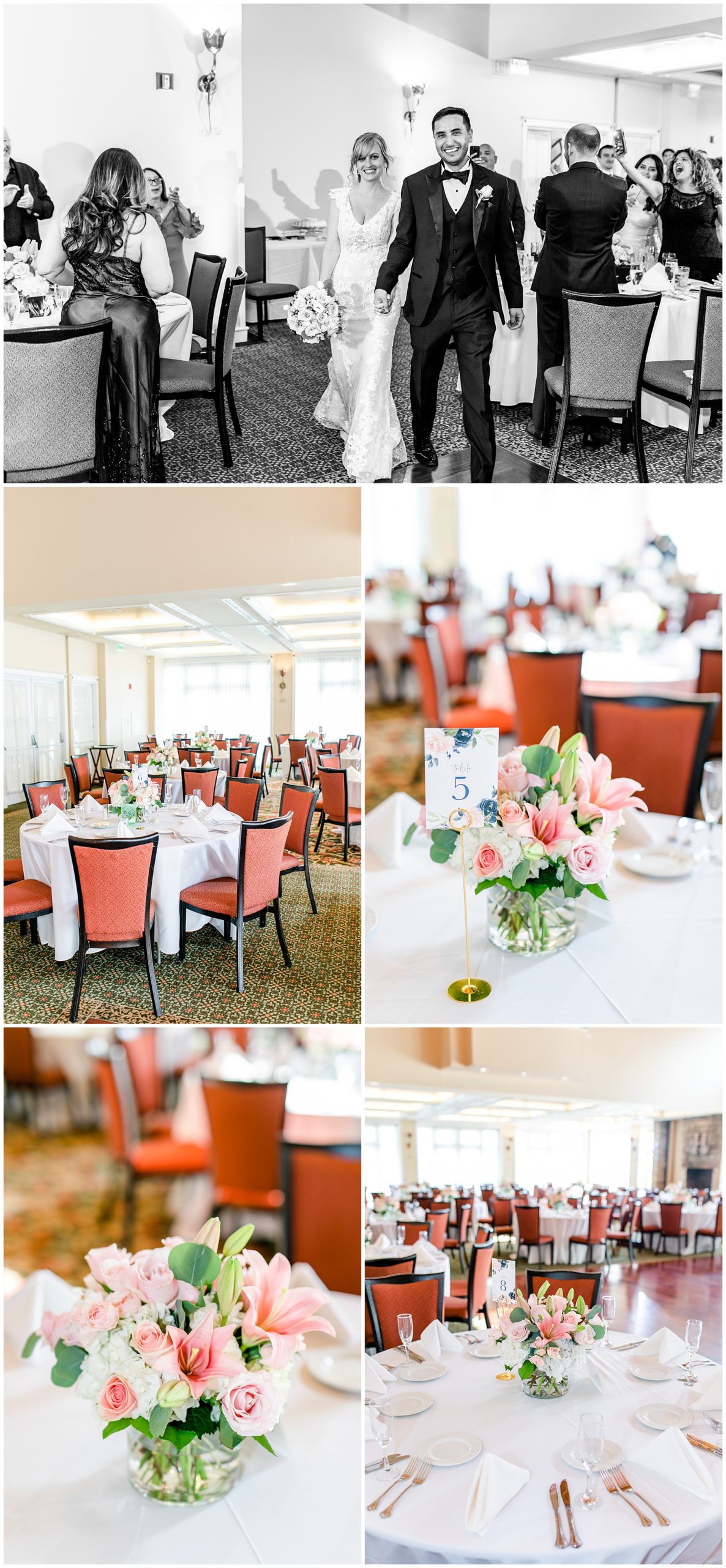 mid-summer Hayfields Country Club, Hunt Valley wedding, Baltimore wedding photographer, Rachel E.H. Photography, DC wedding photographer, summer wedding, pink and navy aesthetic, Washington DC wedding photography, Baltimore wedding photography, wedding introductions, table settings