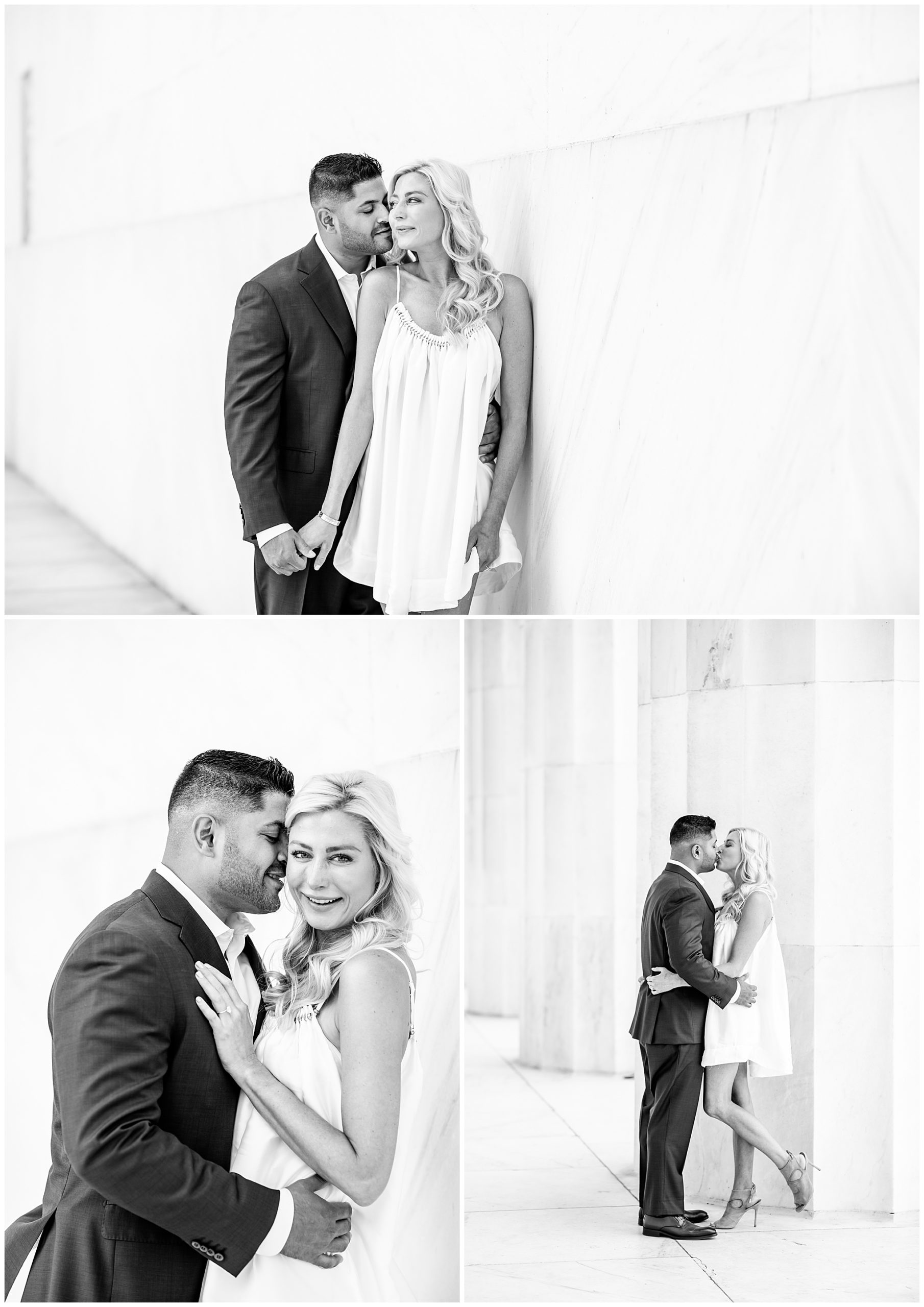 Lincoln Memorial proposal, Lincoln Memorial surprise proposal, DC surprise proposal, surprise proposal DC, DC proposal photographer, DC engagement, DC engagement photographer, Rachel E.H. Photography, summer proposal, proposal ideas, Lincoln Memorial portraits, black and white engagement photos