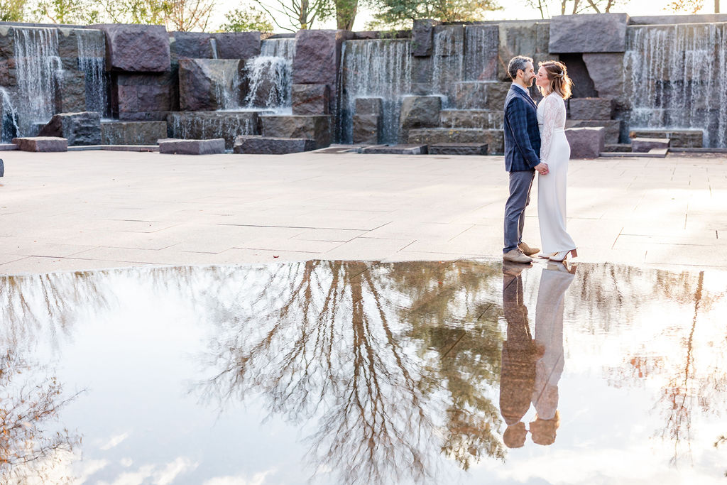 best of 2022 elopements and micro-weddings, best of weddings, best of 2022, DC wedding photographer, DC micro-wedding photographer, DC elopement photographer, Alexandria elopement photographer, Old Town elopement photographer, Rachel E.H. Photography, reflection in puddle