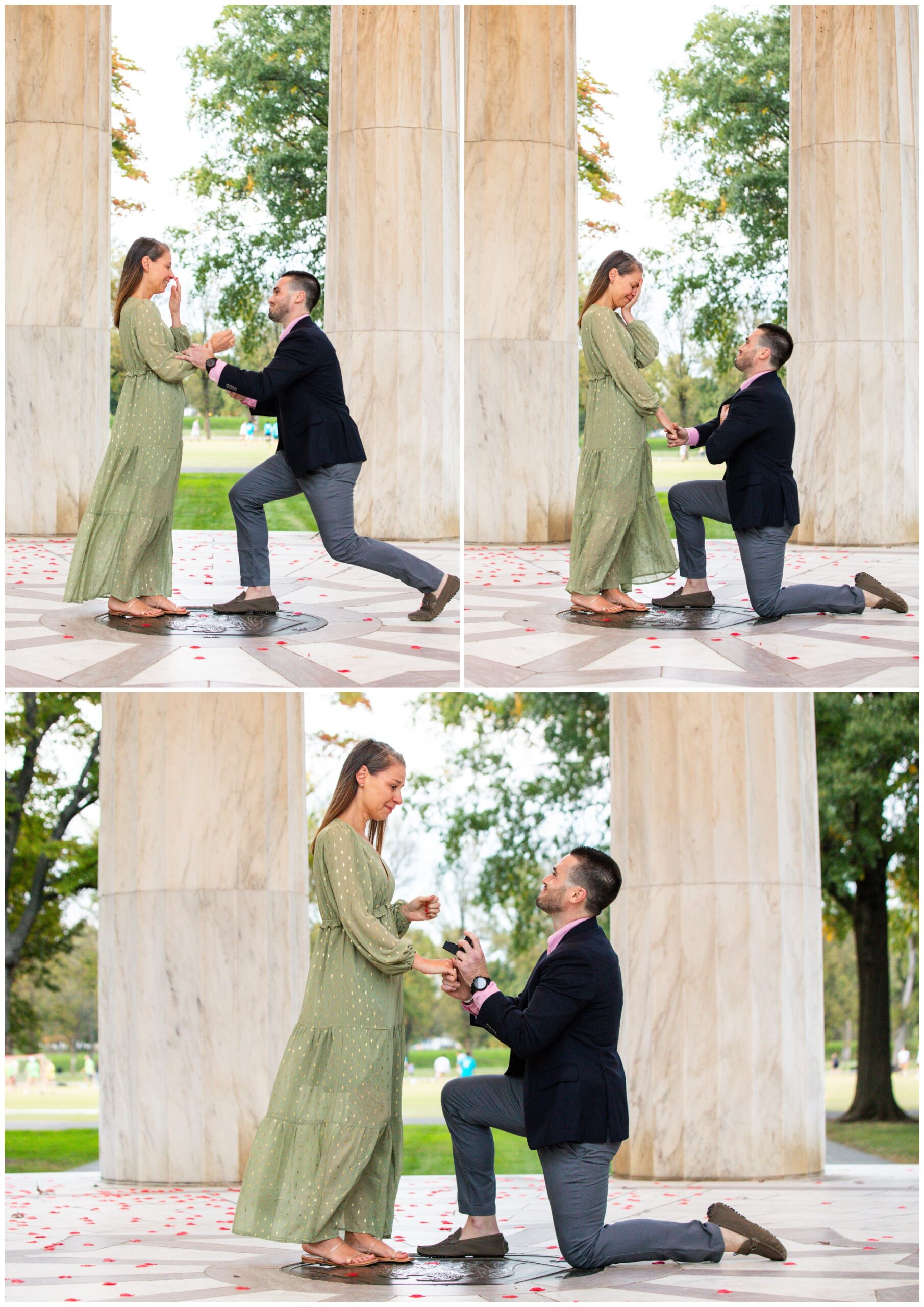 D.C. War Memorial proposal, Rachel E.H. Photography, Jon Fleming Photography, autumn proposal, D.C. proposal, marriage proposal
